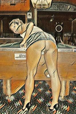 J'adore les filles nues à la table de billard