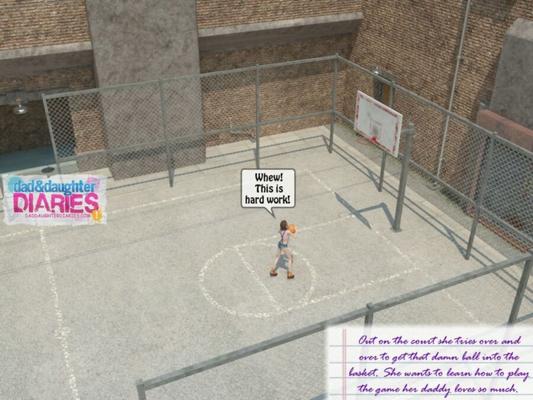 Dad and daughter diary - Basketball court