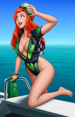 Cartoon girls in bikini