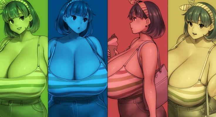 巨乳アニメの女の子