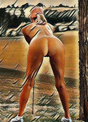 Rêver de femmes sexy nues sur le terrain de golf