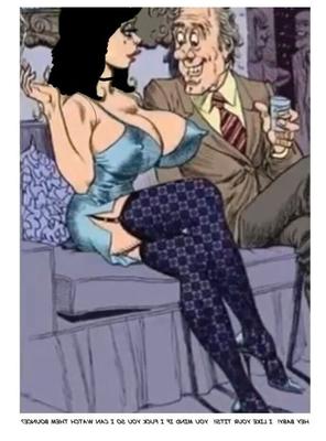 Farbige Bill Ward Crossdresser-Cartoons