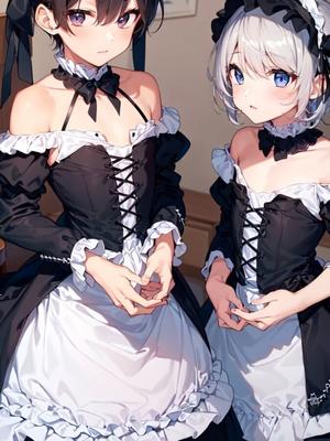 Femboys in maid uniforms