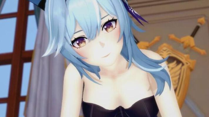 Futa Genshin Impact Eula fodida por Keqing no escritório de Jean