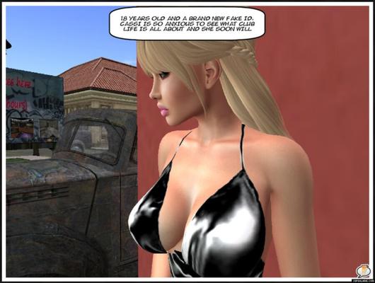 Étudiante de Secondlife avec une fausse carte d'identité dans Second Life