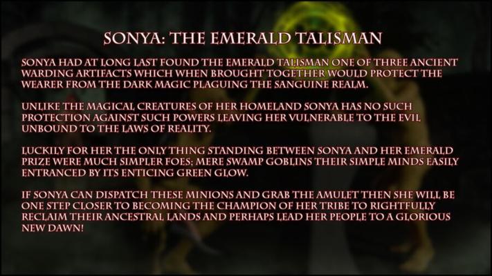 Sonya, the emerald talisman