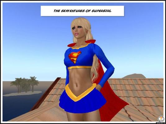 Superman and Supergirl in Secondlife