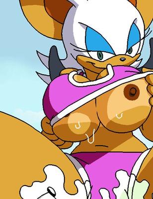 Rouge con Tails en la playa [CÓMIC][Sonic]