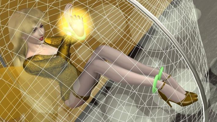 Catch Net II - Ange en collants justaucorps et talons