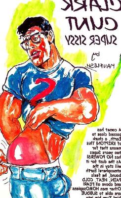 Manflesh superman gay domination and fighting comic books