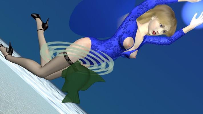 Dark Fish (-Blue)-Angel in Leotard Pantyhose and Heels