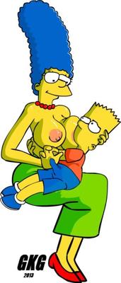 GKG-Marge et Bart Simpson