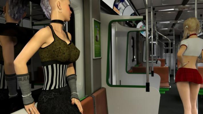 Cora y Micaela en el metro [FUTA, sin texto]