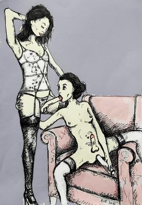 Crossdress Sissy Forced Femme Drawings