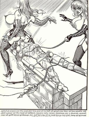 Femdom artwork b&w