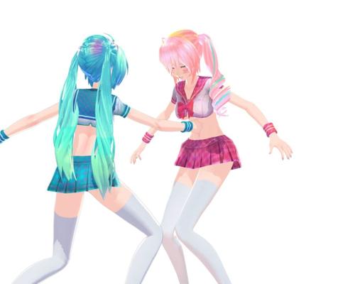 Miku und Luka hatten eine Meinungsverschiedenheit.