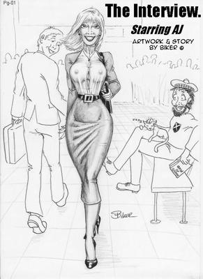 Erotic cartoon - The Interview by Biker