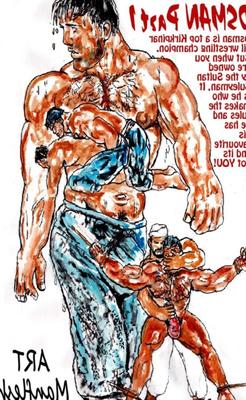 Manflesh Male contre Male Gay Fighting Bandes dessinées