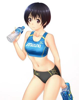 Belos trajes de banho e roupas esportivas de anime