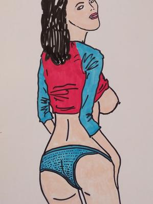 color drawings of hot babes