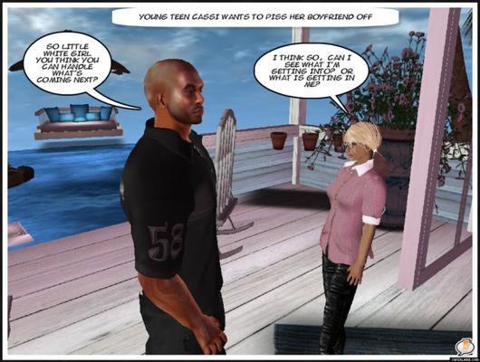 Second Life Teen baise un black