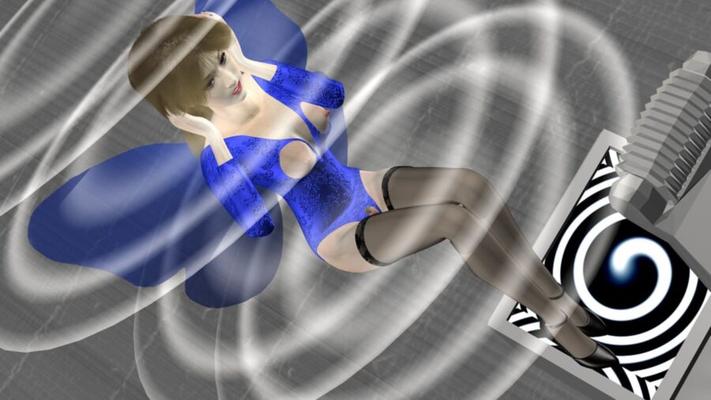 Game Machine (-Blue)-Angel in Leotard Pantyhose and Heels