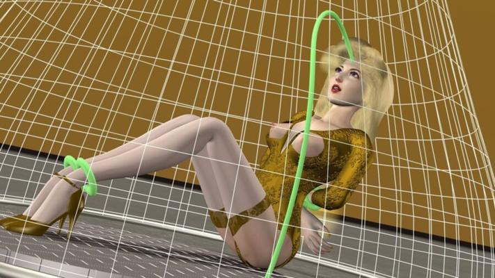 Catch Net II --Angel in Leotard Pantyhose and Heels