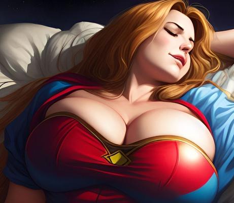 huge tits superwoman gets drunk!