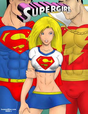 Supergirl with Superman and Captain Marvel