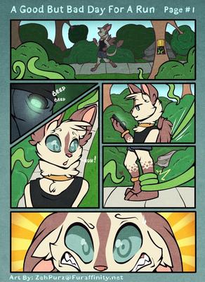 A good but bad day for a run - Furry Comic by ZehPurz