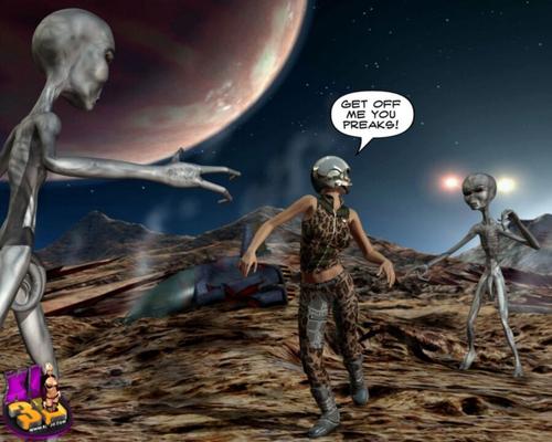 Pris au piège avec un extraterrestre excité