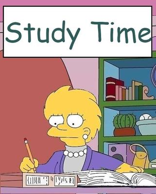 Tiempo de estudio para Lisa Simpson