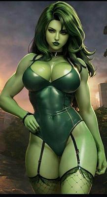 ella hulk y hiedra venenosa chicas verdes calientes