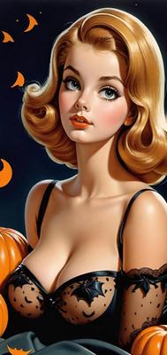 Pin-up Halloween des années 50