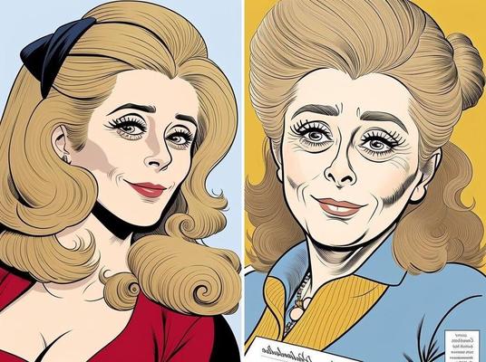 Personaje de cómic inspirado en Catherine Deneuve