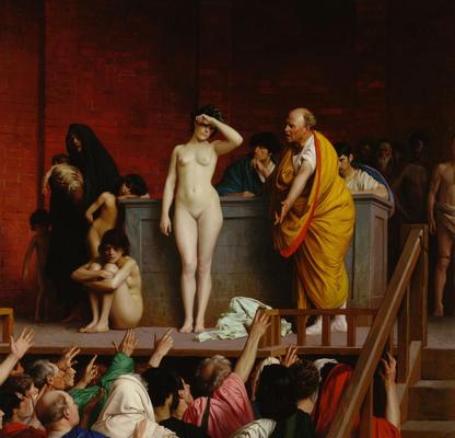 Naked slaves in paintings by famous world artists