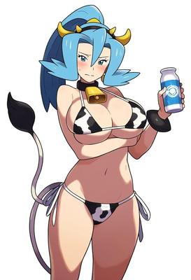 Clair lactation empreinte de vache pokemon gym leader ai généré