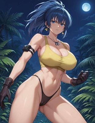 Rey de combatientes Leona Heidern Heentai