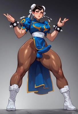 Chun Li Futa Bulgeを直立します