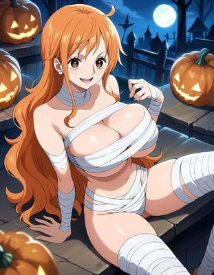 conjunto de uma peça Nami Halloween